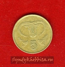 5 центов 1988 года Кипр